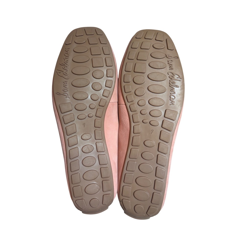 Sam Edelman Tucker Pink Suede Penny Loafers Square Toe Driving Mocs Womens 7M - Picture 2 of 7